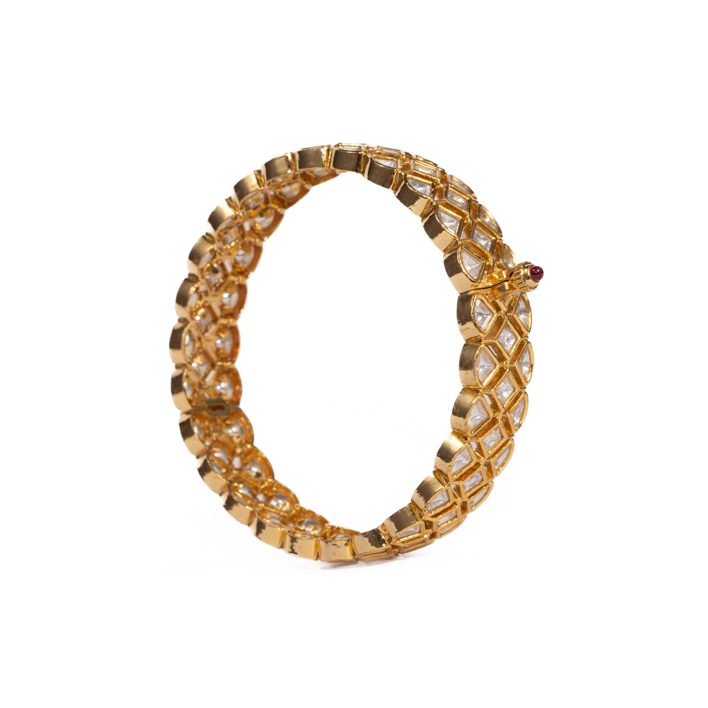 Moissanite Polki Kadha Bangle