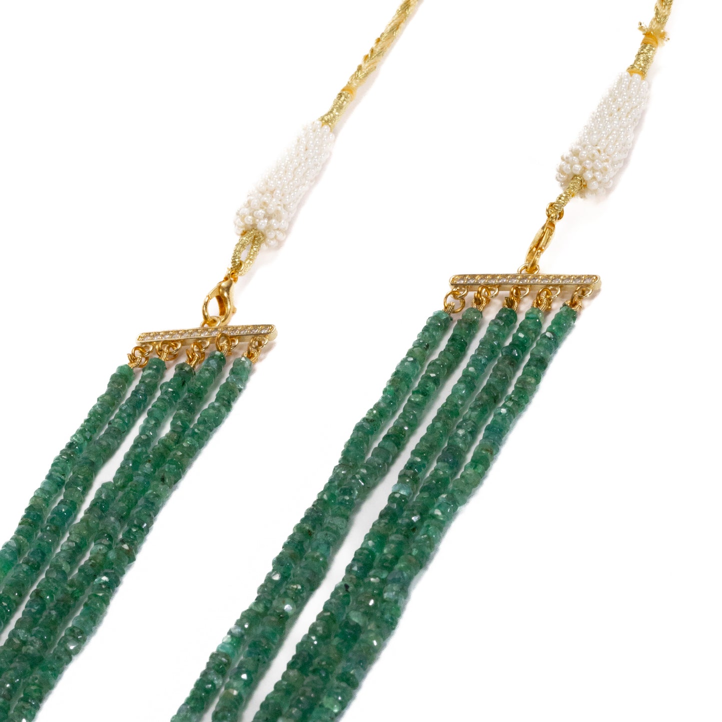 Emerald Maala Necklace (5-Stringed)