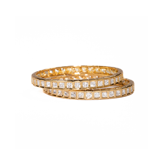 Moissanite Polki Bangles