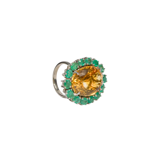 Citrine & Emerald Ring