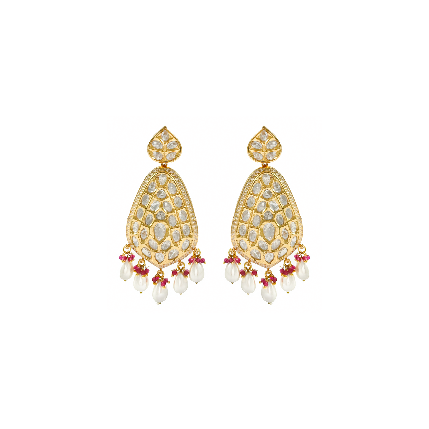Moissanite Polki Earrings