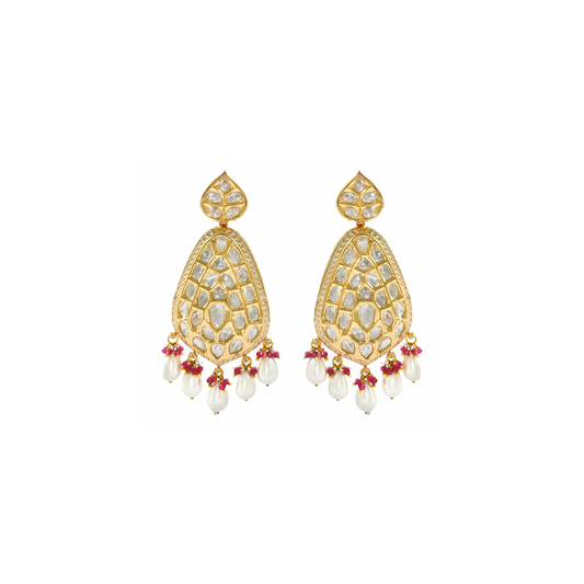 Moissanite Polki Earrings